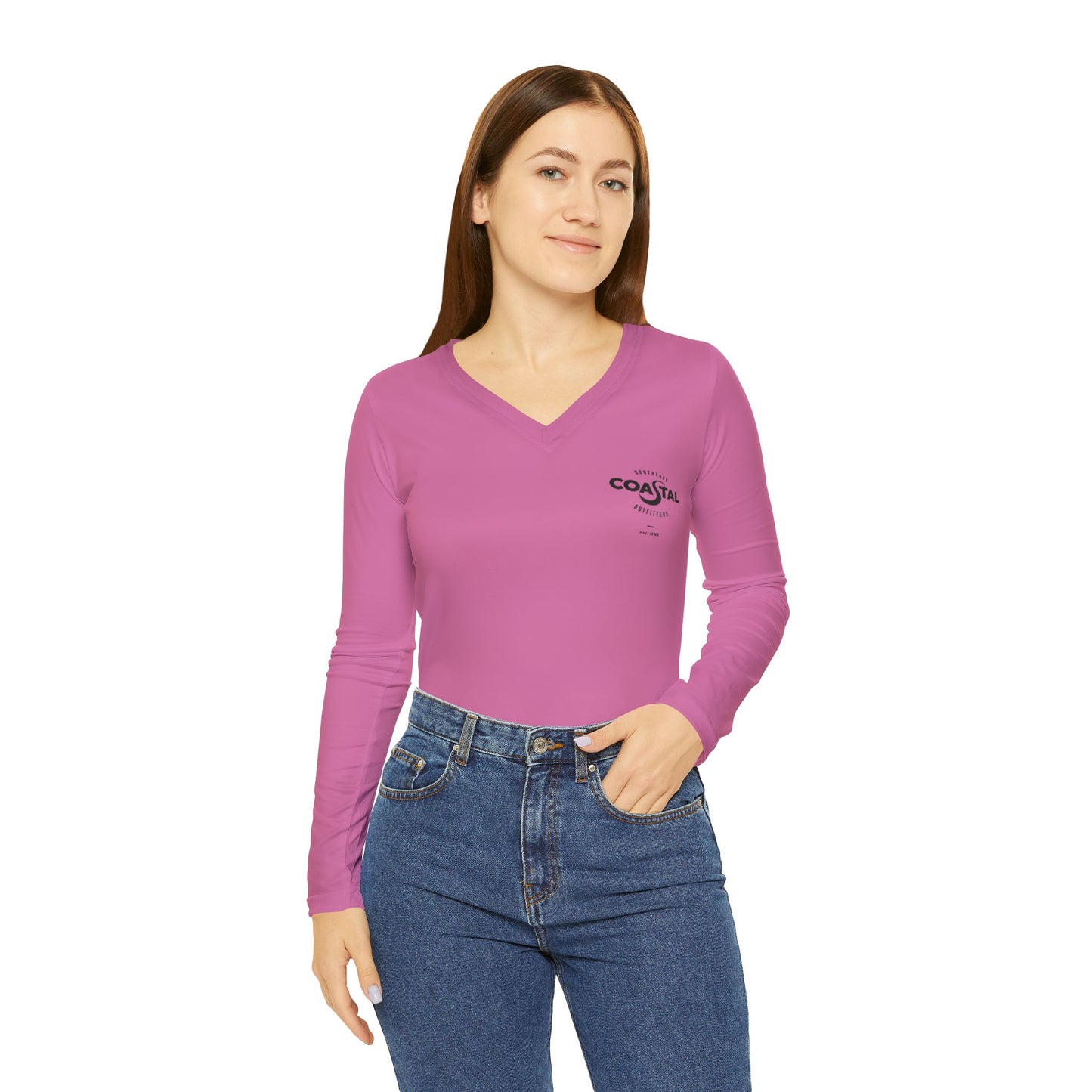 Coastal Outfitters Women's Long Sleeve V-Neck Shirt – Stylish & Comfortable